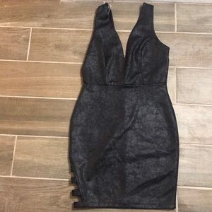 Faux leather dress